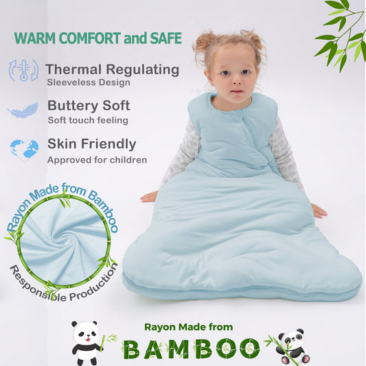 Little Softies 18-36 Months  1.0 TOG Premium Bamboo Baby Sack Sleeping Bag 2-Way YKK Zipper